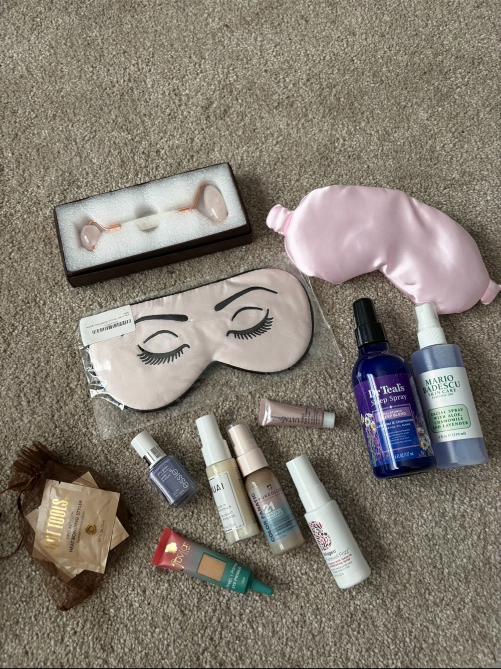 Silky Pink Sleep Mask & Self-Care Set
